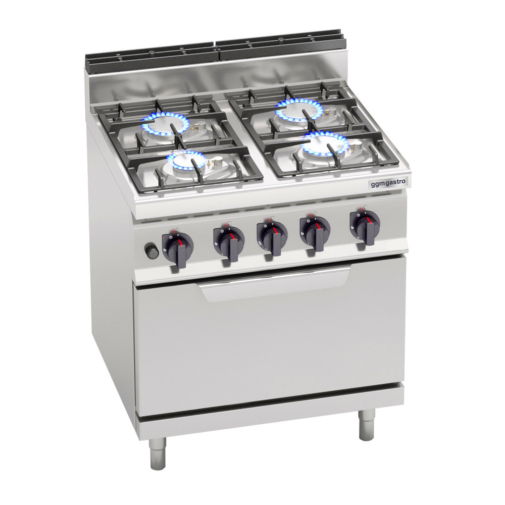 Gas Stove 4xburner 21 5 Kw Gas Oven 7 8 Kw Ggmgastro
