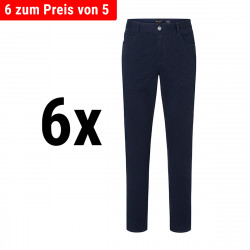 6 stk.) - bukser med 5 lommer til mænd - Natblå Størrelse: - GGMGastro